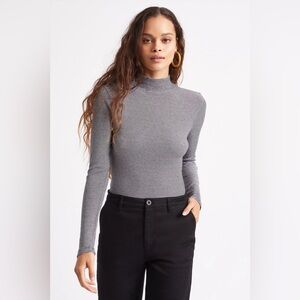 NWT Brixton Blitz L/S Turtleneck - Black/White Stripe